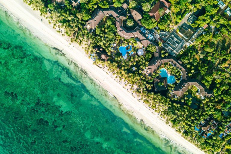 Aerial view of Diani Reef